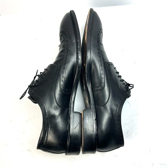 Bruno Magli "Radical" Men's Black Leather Wingtip Italy Dress Shoe Oxfords US 13 - Picture 7 of 13